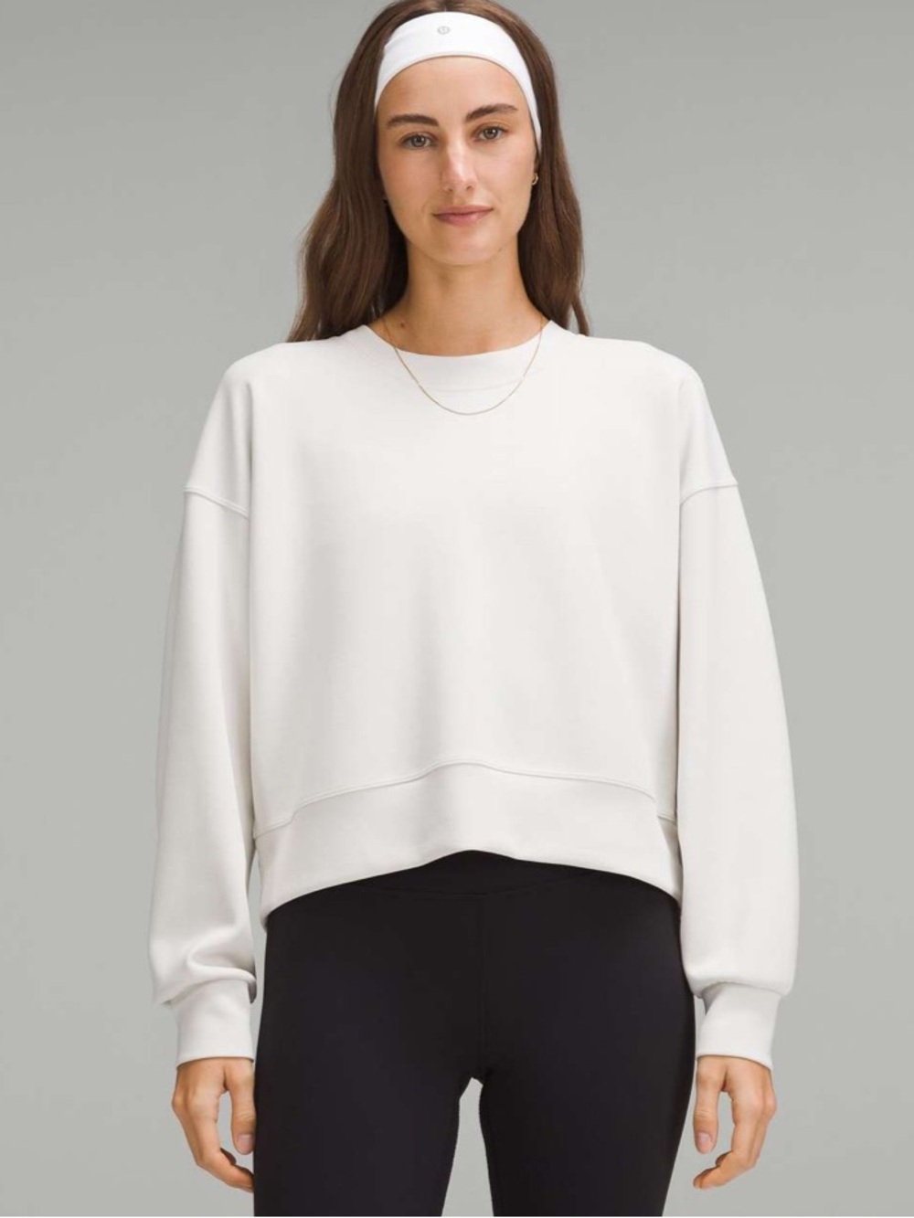 Lululemon Softstreme Perfectly Oversized Cropped Crew
Bone
